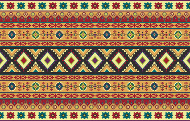 Carpet pattern. Seamless geometry. Western handmade saddle blanket rug pattern, Aztec,