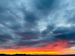 Fantastic sea view after the sunset, natural colors