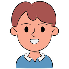 boy filled outline icon