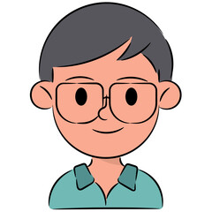 boy filled outline icon