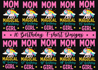 10 Mom of the magical birthday tshirt design