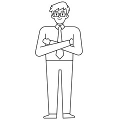 businessman outline icon