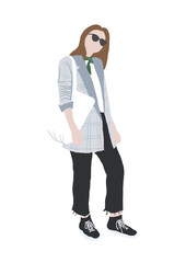woman cartoon fashion illustration