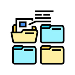 project folder color icon vector. project folder sign. isolated symbol illustration