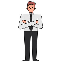 businessman filled outline icon