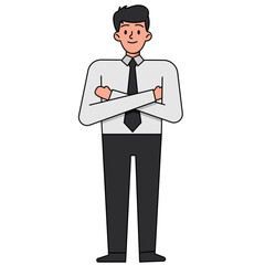 businessman filled outline icon