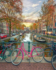 Amsterdam City, Netherlands - obrazy, fototapety, plakaty