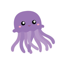 Jellyfish Underwater Animal Illustration Vector Clipart