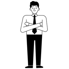 businessman outline icon