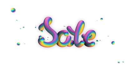 Fototapeta premium Abstract bubbles light Text Sale