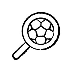 Obraz premium Sport search hand-drawn icon vector graphic illustration