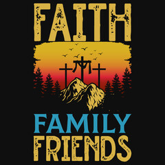 Fototapeta premium Awesome vintage faith tshirt design