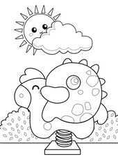 Monster School Coloring Pages A4 for Kids and Adult