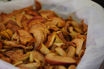 Dried apple slices on sale at the market