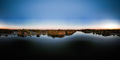 Drone Sunrise Princeton in Autumn