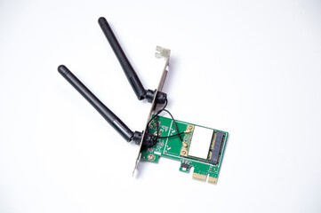 picture of device wifi receiver Mounted image type in on a white background
