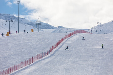 Fototapeta premium Erzincan, Turkey, January 29, 2022: Ergan Ski Resort View, 