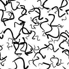 Seamless pattern with sketch squiggle