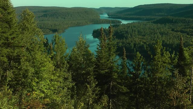 View of Saint Lautrent River Quebec Canada
High altitude view from Canada, 2021
