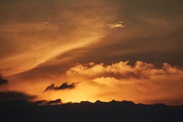 Sunset sky clouds