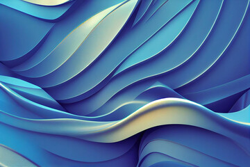 Volumetric Vivid Silk Abstract 3D Background