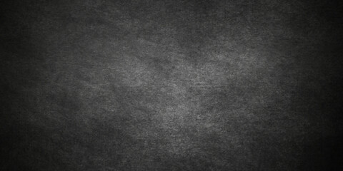 Dark black wall stone grunge textured concrete background. Panorama dark grey black slate background or texture. Vector black concrete texture. Stone wall background.