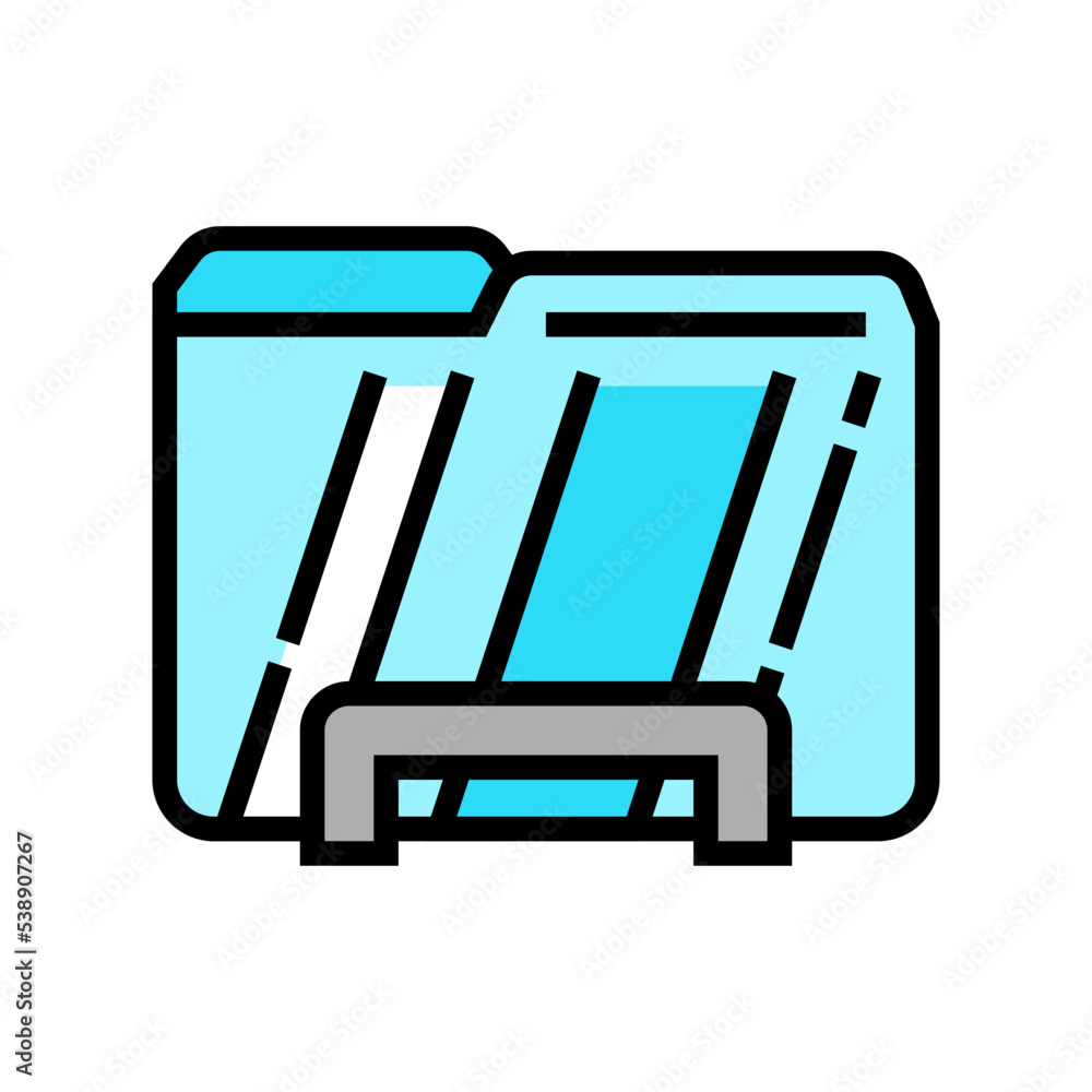 Poster computer folder color icon vector. computer folder sign. isolated symbol illustration