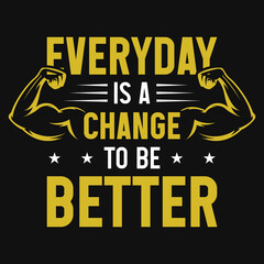 Awesome gym typography t-shirt design