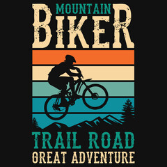 Mountain biker tshirt design