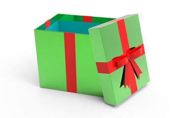 3d, visualization, gift box on colorful background, png