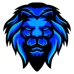 lion head mascot logo