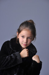 menina modelando fashion retrato 