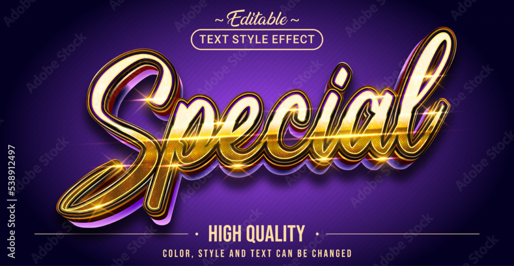 Poster Editable text style effect - Special text style theme.