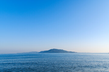 青空の能古島の風景