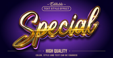 Editable text style effect - Special text style theme.