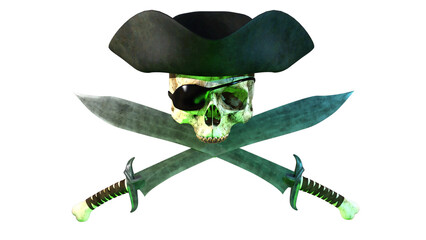 Pirate Skull and Daggers