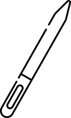 Nail salon black outline icon, lineal illustration 