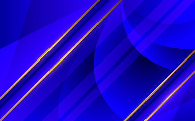 Luxury royal blue abstract background with golden lines