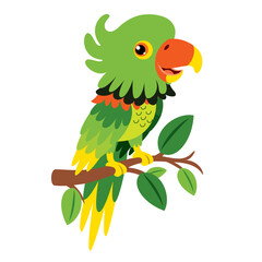Cartoon Drawing Of A Parrot