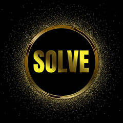 solve in golden stars and yellow background