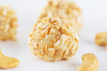 Brigadeiro cajuzinho, Brazilian chocolate truffle, candy.