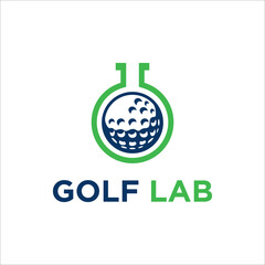 golf lab logo design vector