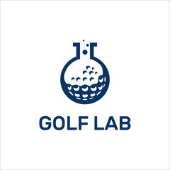 golf lab logo design vector