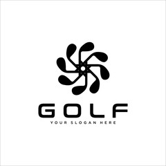 golf lab logo design vector