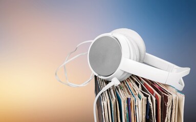 Set of  classic retro vinyl record