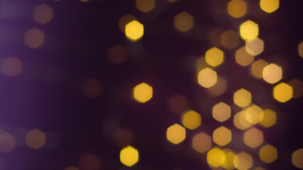 Blurred festive background with golden bokeh