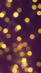 Blurred festive background with golden bokeh