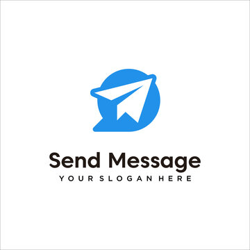 send message logo design vector