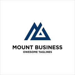 MB letter mountain logo design vector