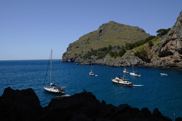 view of SA CALOBRA on Mallorca island (Spain, Balearic Islands)